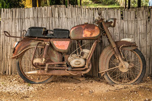 Old used dirt bike