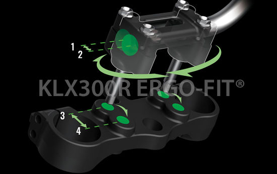 Kawasaki KLX300R ergo-fit handlebars