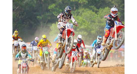 motocross riders on an MX track