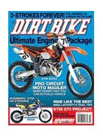 dirt bike magazine cover